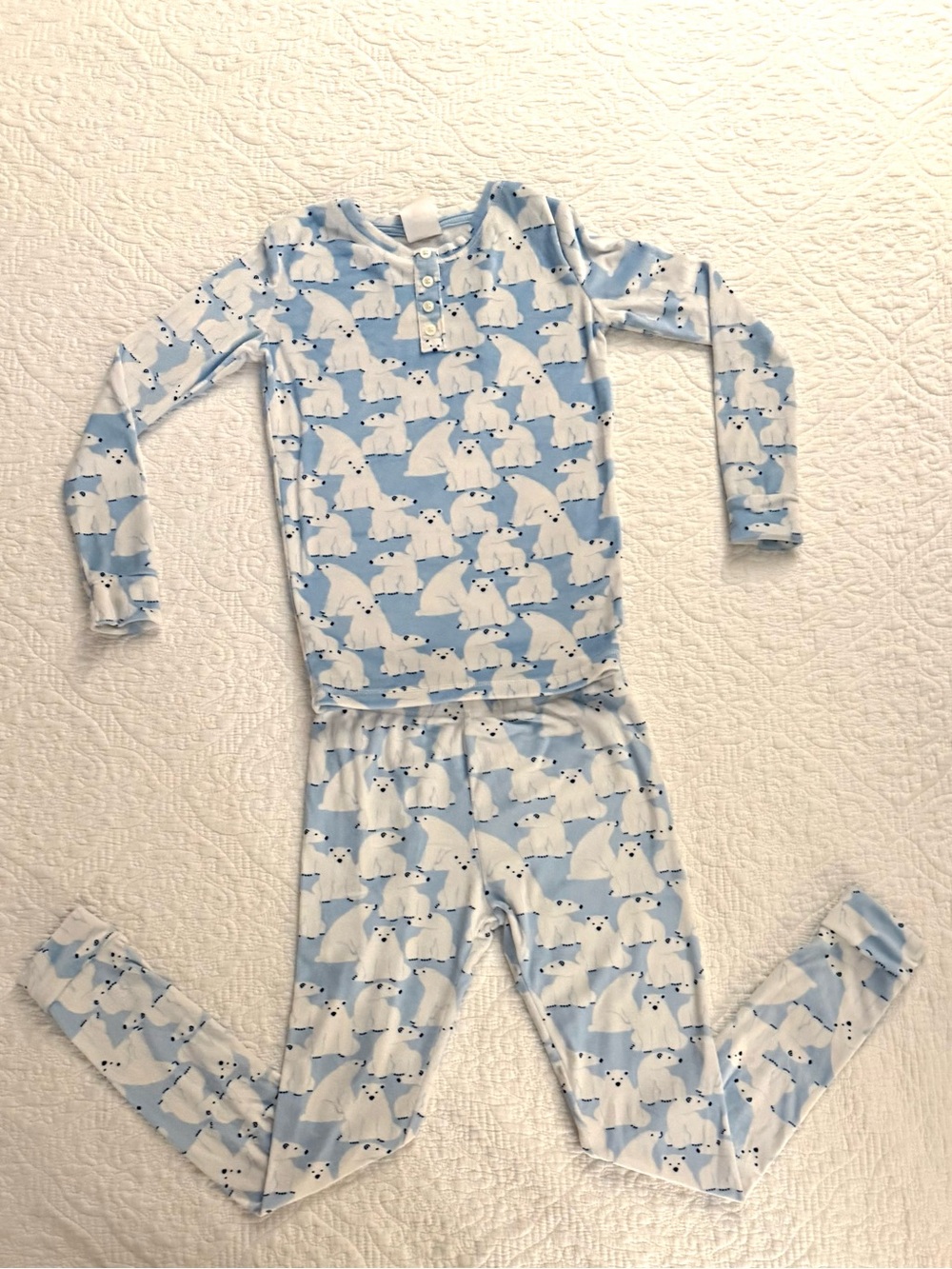 Kids’ Polar Bear Print Microfleece Holiday Pajamas by Wondershop - size 12 kids